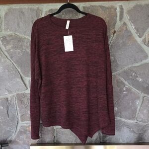 Elan Maroon Cutout Top